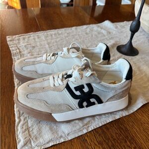 Sam Edelman Langley sneakers 7.5 white, beige and black